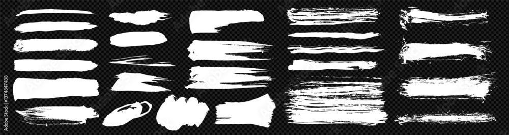 The set of white Texture for Background. Handmade Rough Ink Lines for Design and Decoration. Abstract Artistic Brush. Strokes Isolated on black backdrop The set of white Texture for Background. Handmade Rough Ink Lines for Design and Decoration. Abstract Artistic Brush. Strokes Isolated on black backdrop