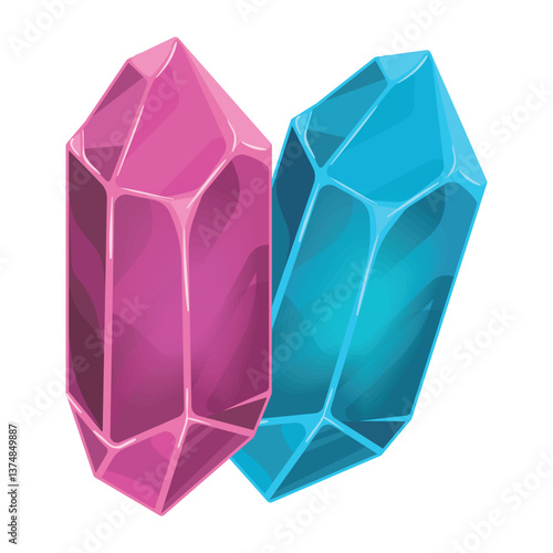Vector image of a diamond-shaped stone icon on a white background