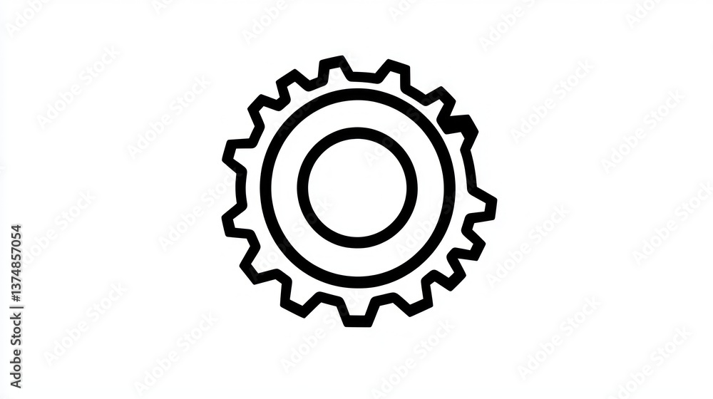 Gear Icon Illustration Mechanical Symbol for Technology Settings and Engineering Application Gear Icon Illustration Mechanical Symbol for Technology Settings and Engineering Application