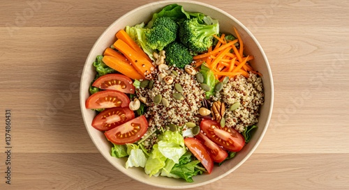 Vibrant Healthy Salad Bowls with Colorful Ingredients
