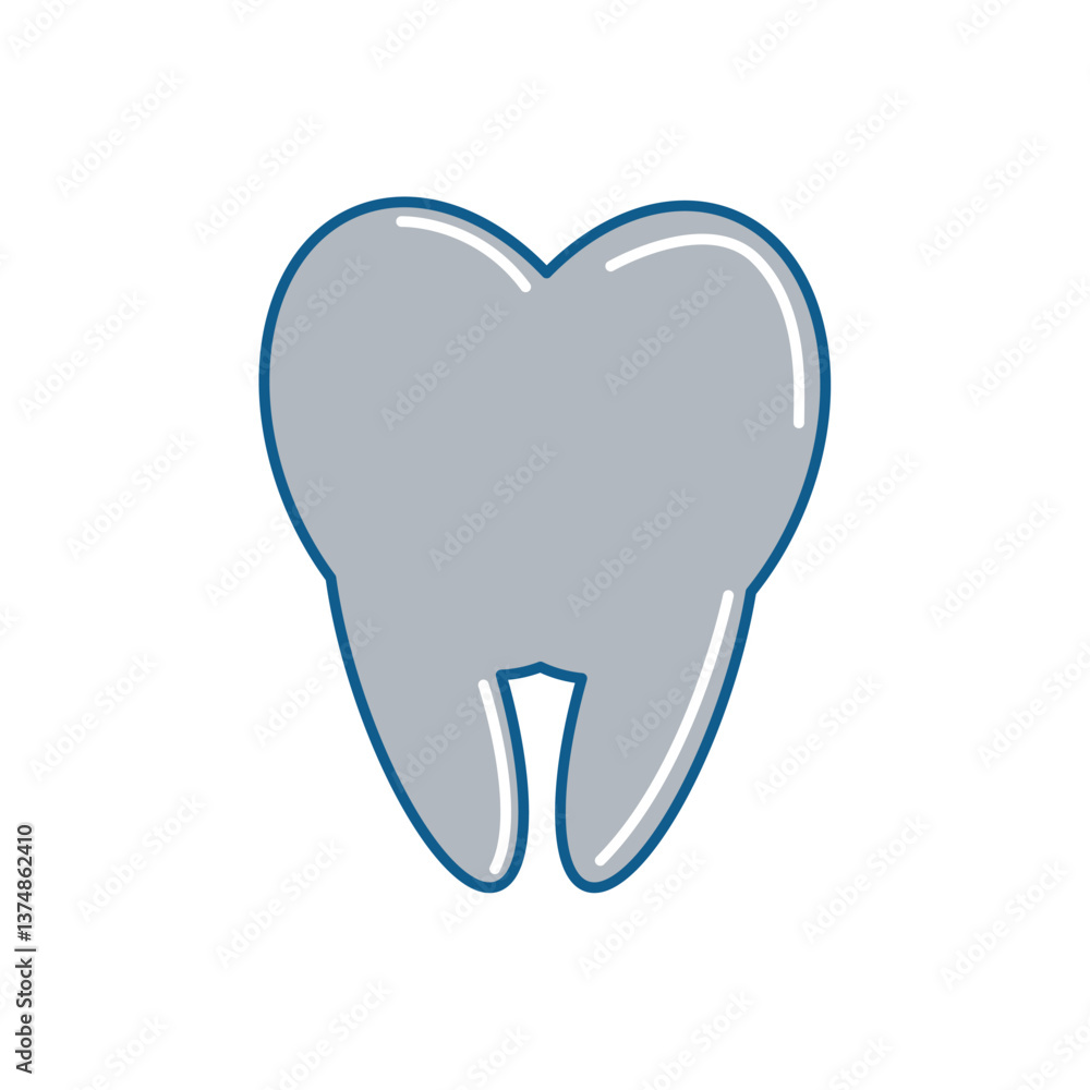 vector image of molar icon with white background vector image of molar icon with white background