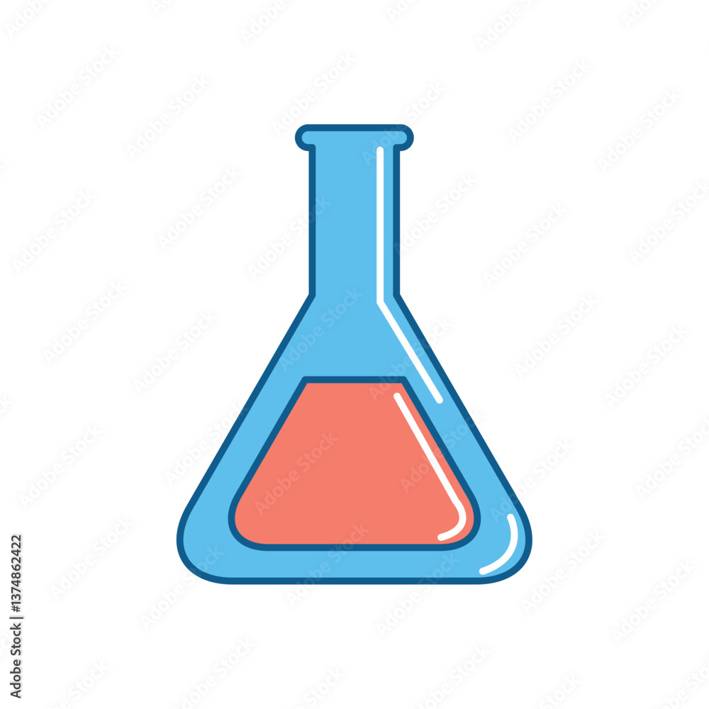 Vector image of a test tube icon on a white background Vector image of a test tube icon on a white background