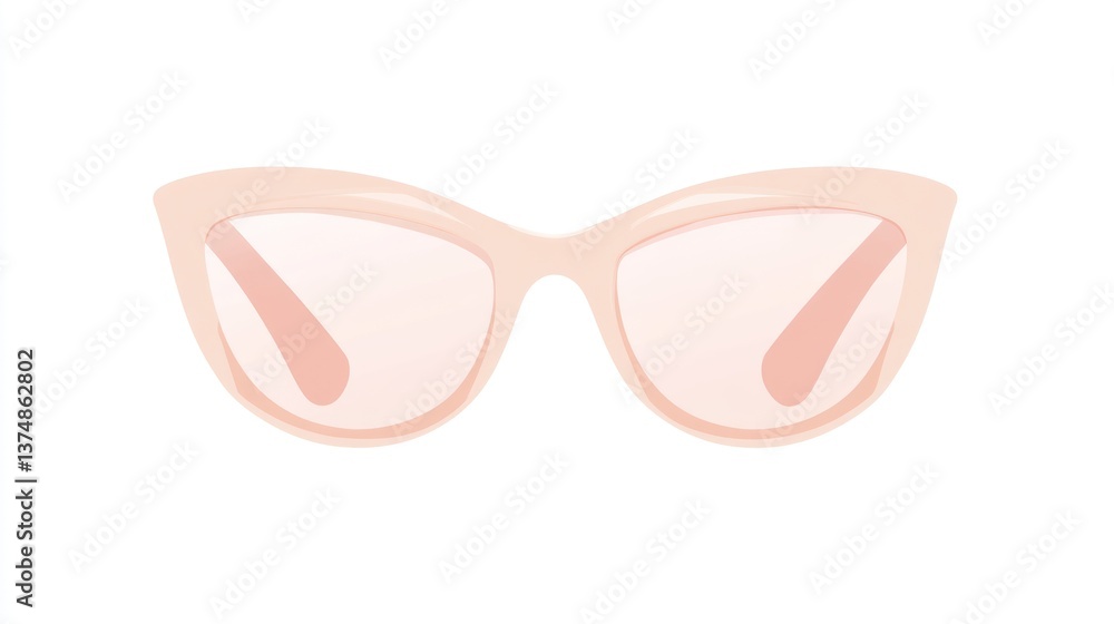 Fototapeta premium Stylish Pink CatEye Sunglasses with Gradient Lenses for Fashion and Protection