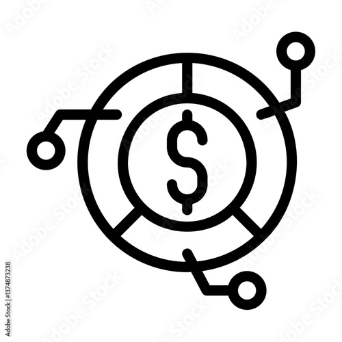 dividend Line Icon
