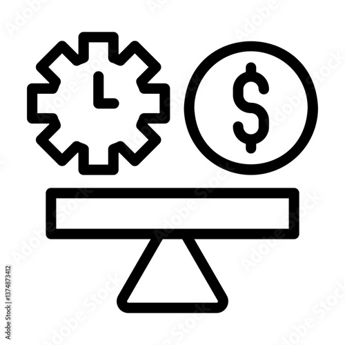 break even point Line Icon