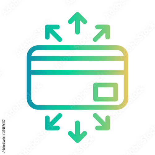 expenditure Line Gradient Icon