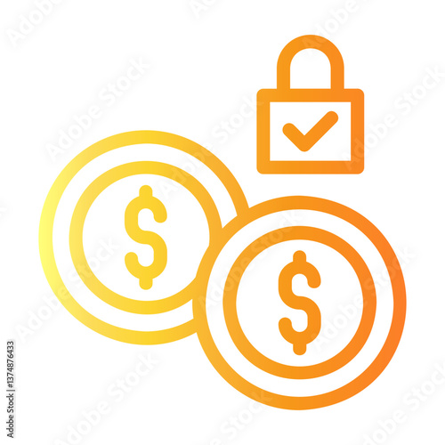 fixed asset Line Gradient Icon