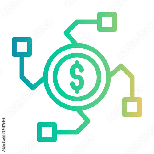 funding Line Gradient Icon