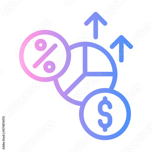 margin Line Gradient Icon