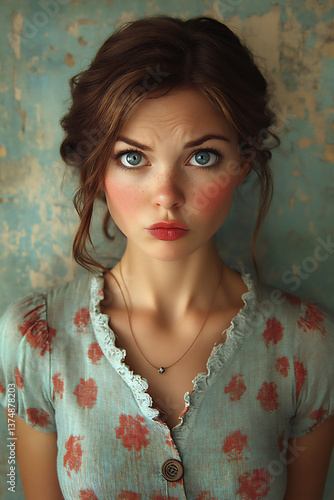  mwah expression woman,