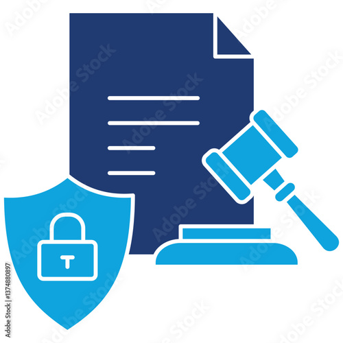 Legal Compliance glyph color icon