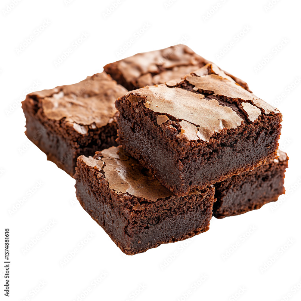 Brownies isolated on transparent background Brownies isolated on transparent background