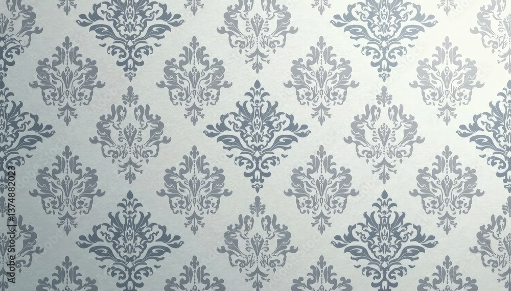 Subtle grey damask pattern with a geometric feel , art, home decor, pattern design Subtle grey damask pattern with a geometric feel , art, home decor, pattern design