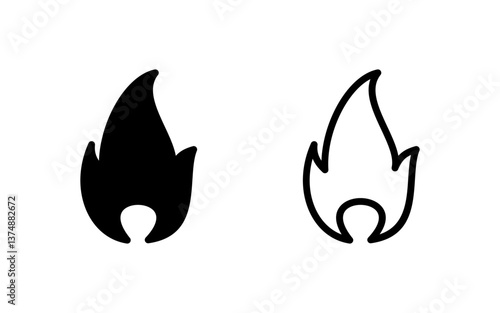 Fire icon vector illustration. fire sign and symbol