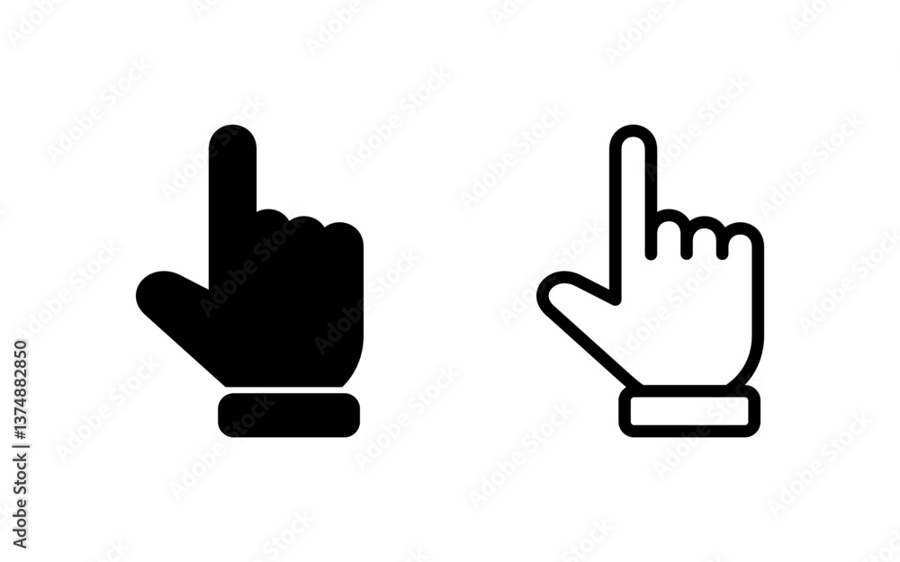 Hand cursor icon vector illustration. cursor sign and symbol. hand cursor icon clik Hand cursor icon vector illustration. cursor sign and symbol. hand cursor icon clik