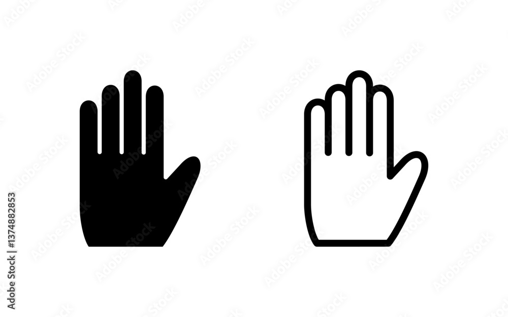 Hand icon vector illustration. hand sign and symbol. hand gesture Hand icon vector illustration. hand sign and symbol. hand gesture