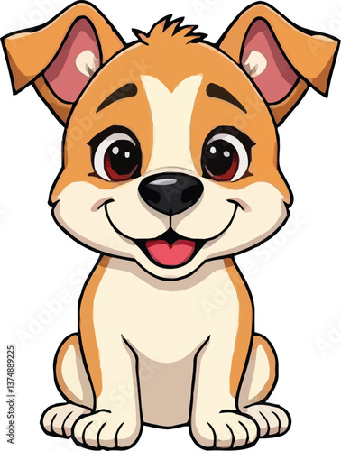  a illustrator vector dog with a white backround