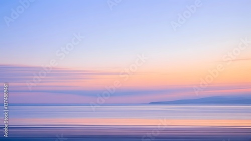 Soft Pastel Sky with Water - Peaceful Sunset View