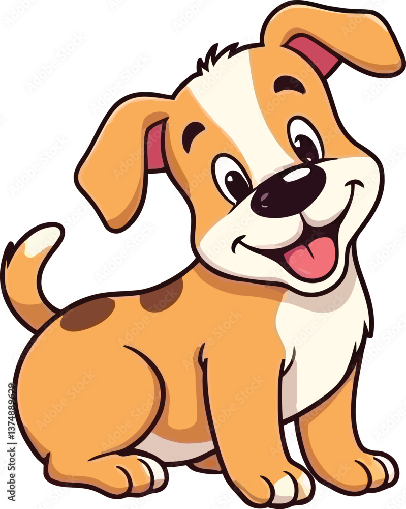Fototapeta premium a illustrator vector dog with a white backround