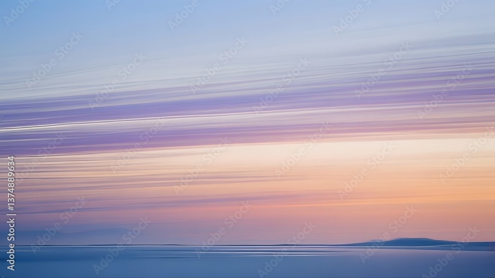 Obraz premium Dreamy Sunrise Gradient - Calm Ocean Landscape