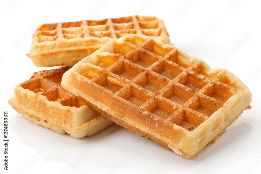 waffles isolated on white background waffles isolated on white background