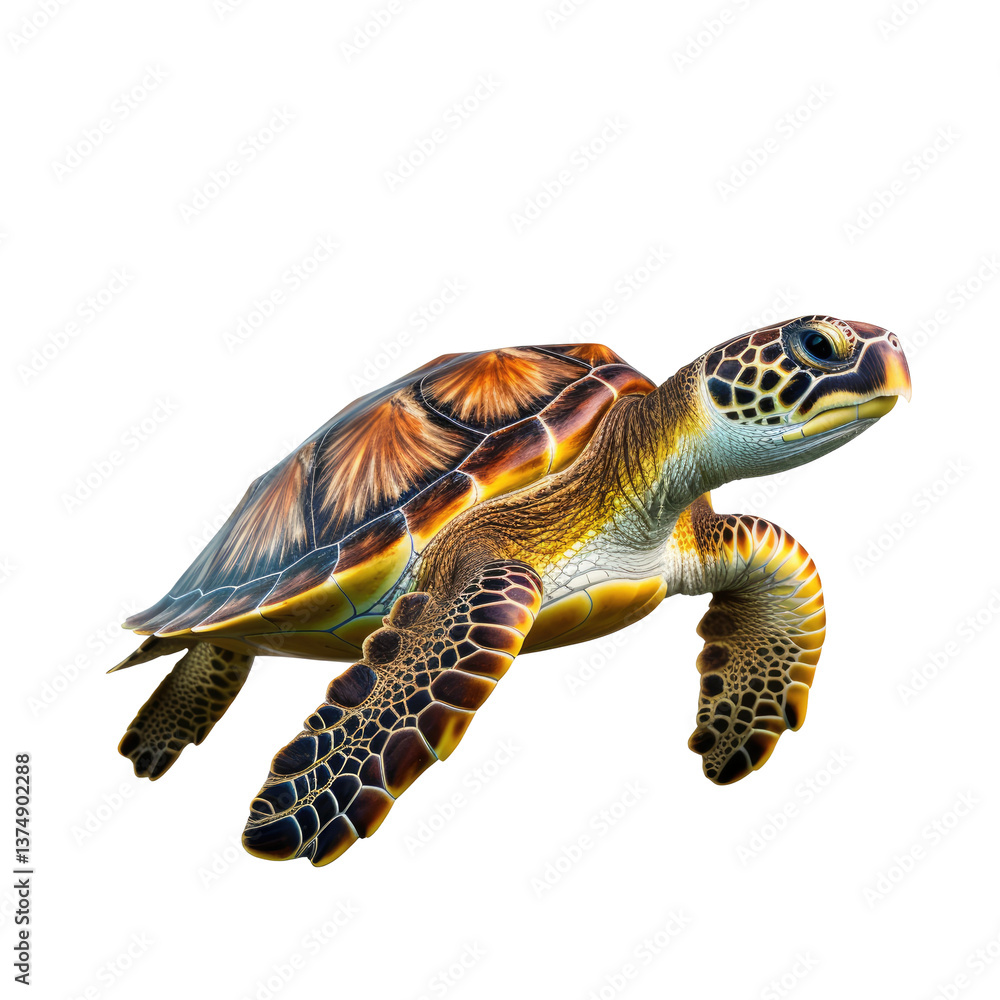 Fototapeta premium Big Turtle on Transparent Background