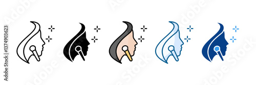 Cosmetology Icon Set Multiple Style Collection