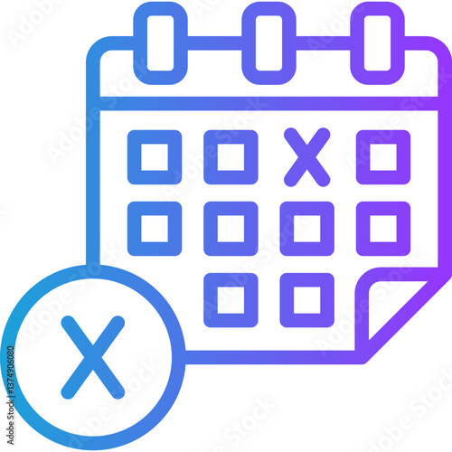 Unavailable line gradient icon