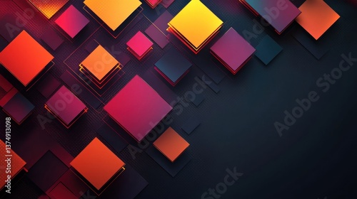 Abstract Geometric Shapes: Vibrant Color Palette