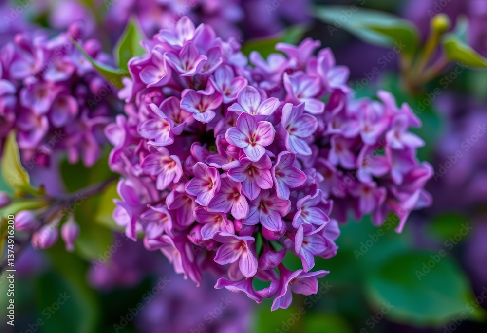 Intricate lilac blossoms, vibrant purple hues, soft focus, bloom, purple flower Intricate lilac blossoms, vibrant purple hues, soft focus, bloom, purple flower
