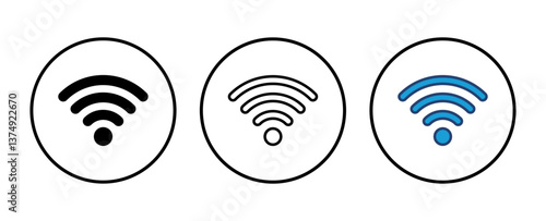 Wifi icon vector. signal vector icon. Wireless  icon vector