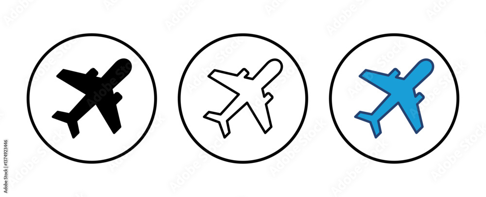 Plane icon vector. Airplane icon vector. Flight transport symbol. Travel illustration. Holiday symbol Plane icon vector. Airplane icon vector. Flight transport symbol. Travel illustration. Holiday symbol