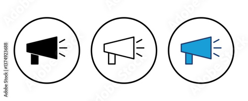 Megaphone icon vector. Loudspeaker icon vector.