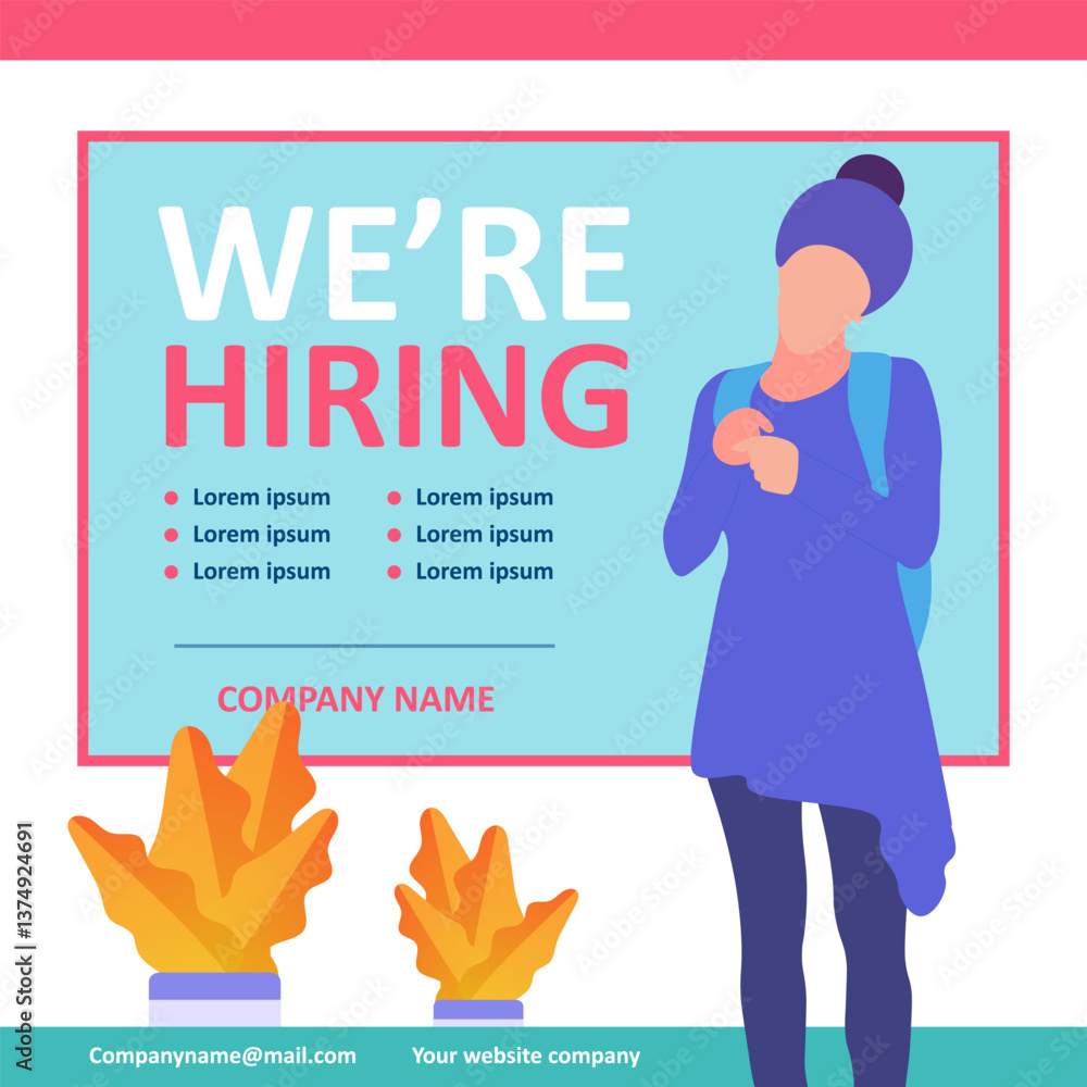 Naklejka premium Hiring Announcement (71)