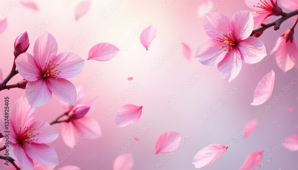 Vibrant sakura petals, scattered, white and pink gradient , floral pattern, texture, petal Vibrant sakura petals, scattered, white and pink gradient , floral pattern, texture, petal