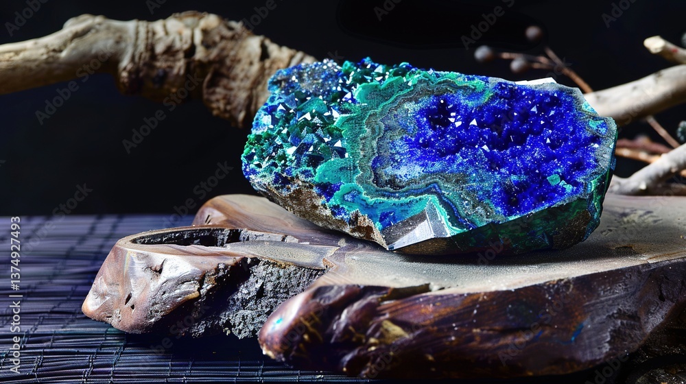 Φωτογραφία "Azurite and Malachite: A Dazzling Duo of Nature's Green and Blue Treasures