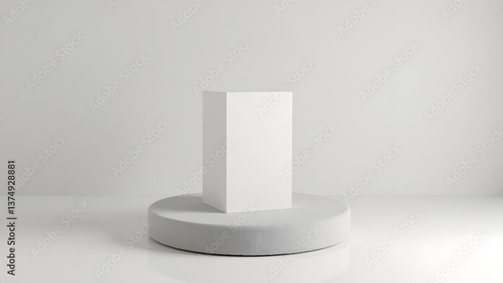 Texture-less white cat scratcher on slate, presenting feline accessory as minimalist form. Texture-less white cat scratcher on slate, presenting feline accessory as minimalist form.