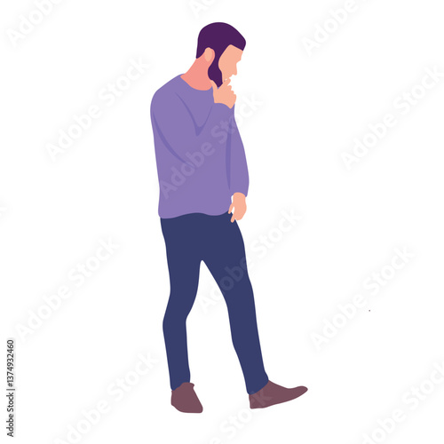 Man in Thoughtful Pose