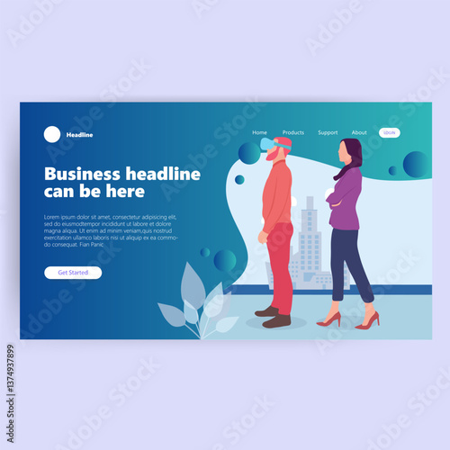 Modern Business Website Headline