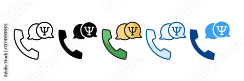 Counseling Icon Set Multiple Style Collection