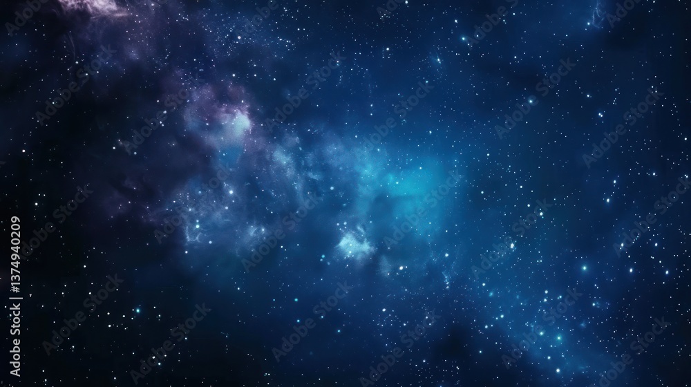 Fototapeta premium Cosmic Nebula in the Night Sky