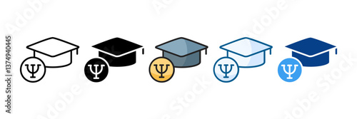 Counseling Education Icon Set Multiple Style Collection