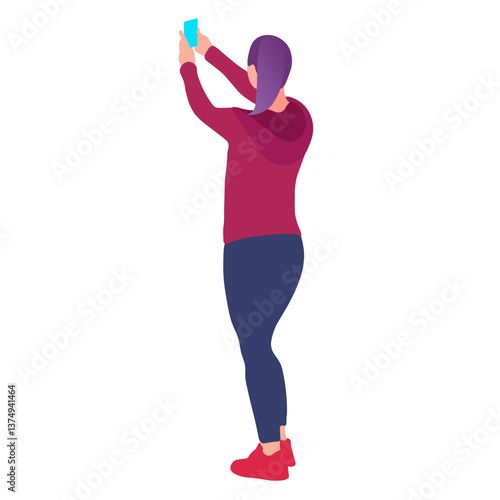 Person taking selfie