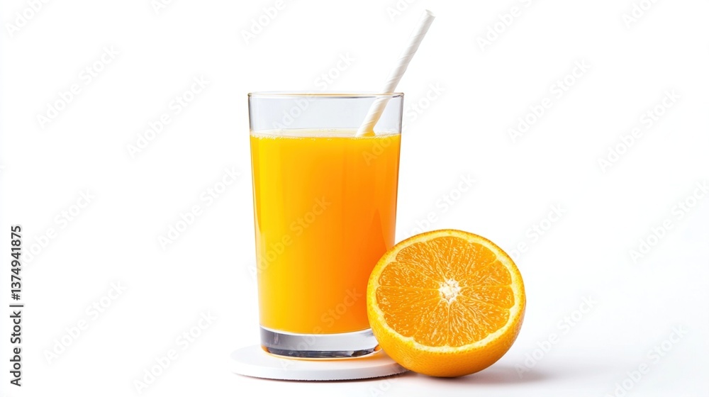 Orange juice in glass with orange slice (1) Orange juice in glass with orange slice (1)