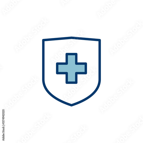 Health insurance icon vector isolated on white background. Insurance health document icon