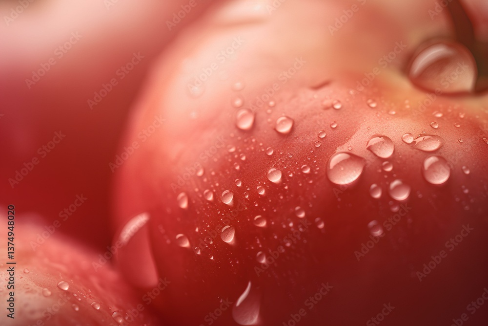 Fototapeta premium wet red apple
