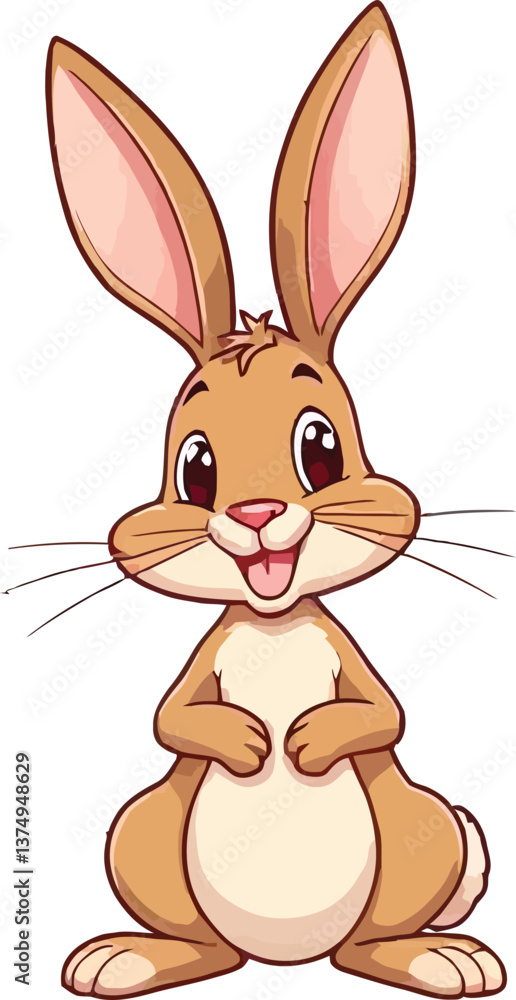 Fototapeta premium a illustrator vector hare with a white backround