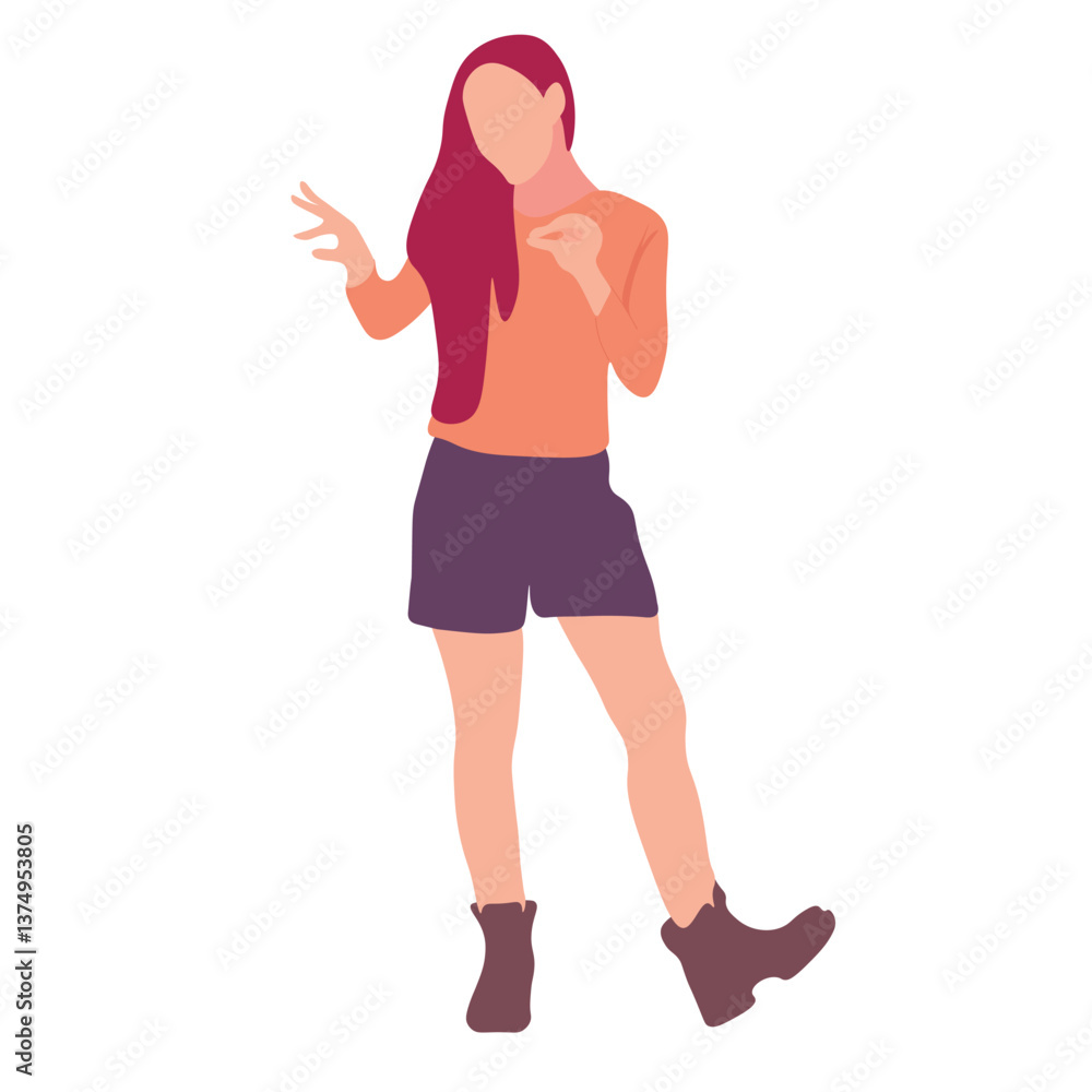 Fototapeta premium Woman in casual attire