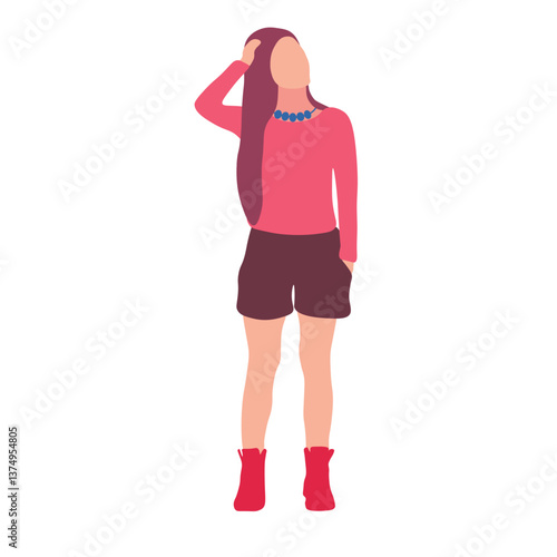 Woman in stylish casual attire