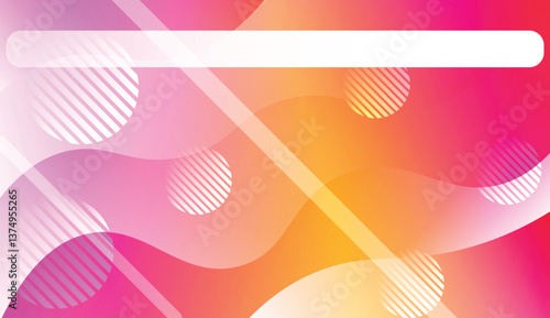 Template Background With Wave Geometric Shape, Lines, Circle. For Design, Presentation, Business. Vector Illustration